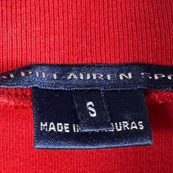 Ralph Lauren Sport Turtleneck Shirt Top Sz Small Red Logo Preppy Quiet Luxury - Picture 4 of 5